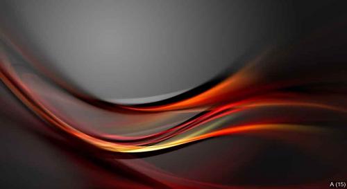 Awesome elegant red fractal waves on grey background