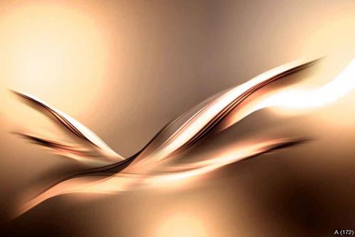 Abstract beautiful motion gold fractal like a bird background.Mo