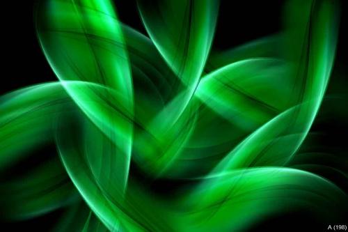Green Light Waves Art Abstarct  Background