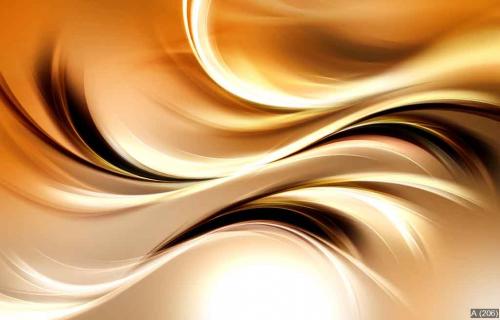 Gold Abstract Waves Art Light Background