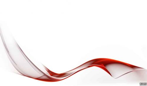 Elegant red fractal wave on white background