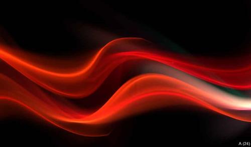 Awesome fiery waves on black background