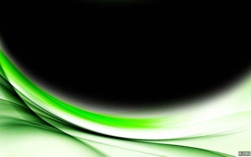 Abstract Green Wave Black Background Design
