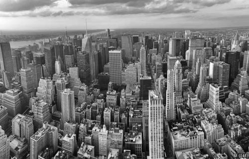 New York City. Wonderful panoramic aerial view of Manhattan Midt