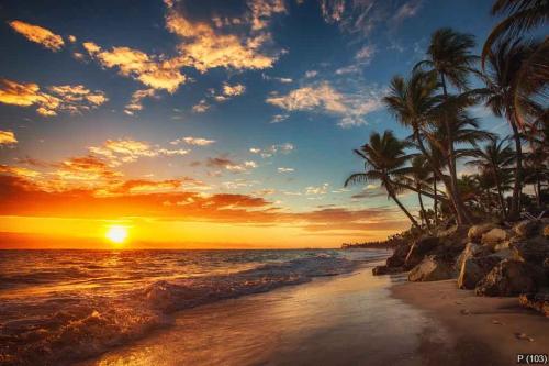 Sunrise over the beach