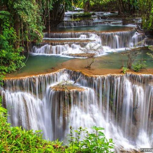 Waterfall in Deep Forest