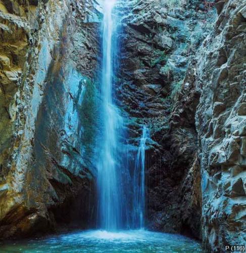 Millomeris Waterfall in Rock Cave, Troodos mountains