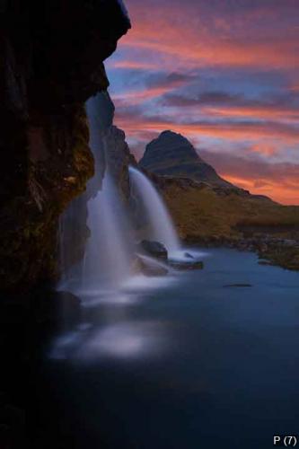 The landscape kirkjufell of Iceland