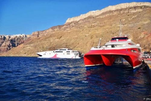 Speed boats anchored in port